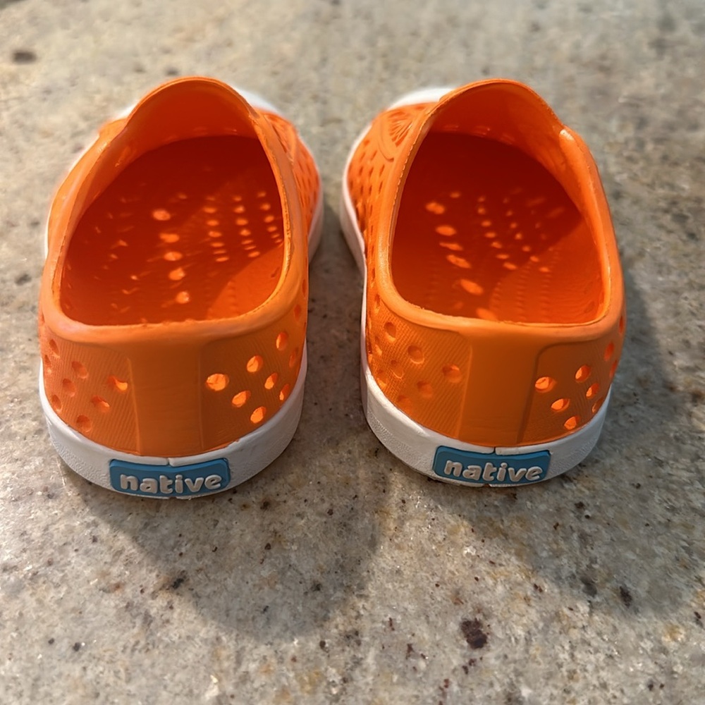 Native Kids Shoes in Orange and White - Picture 3 of 4